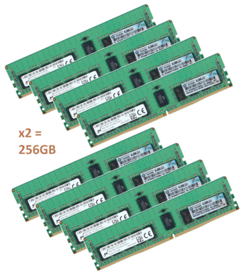 16X 16Gb Hp 256Gb Ddr4 2400Mhz Ecc Rdimm Memory For Hpe Proliant Dl380 Gen9 Base-