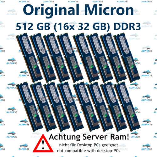 512Gb (16X32Gb) Lrdimm Ddr3-1866 Hp Hpe Proliant Bl460C Gen8 G8 Server Memory-