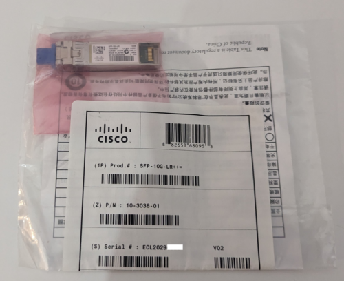 Cisco Sfp-10G-Lr++ V02  10-3038-01  10Gbase-Lr  2016 Year  Taa Compliant