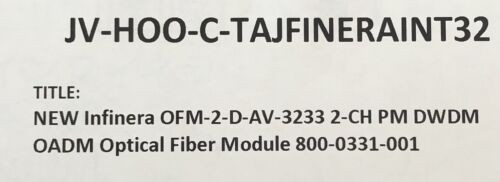 Infinera Ofm-2-D-Av-3233 2Ch Pm Dwdm Oadm Ch 32-33 850-0331-001