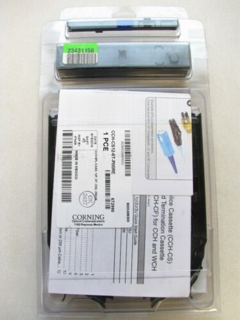 Corning Cch-Cs12-6T-P00Re Pigtail Splice Cassette 12F, St Duplex Sm, Os2 Upc