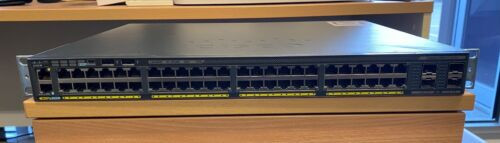 Cisco Catalyst Ws-C2960X-48Fps-L 48 Gige Poe 740W, 4 X 1G Sfp, Lan Base