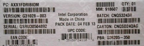 Intel Axx1Fdribiom Fdr Infiniband Connectx-3 I/O Module New Bulk Packaging