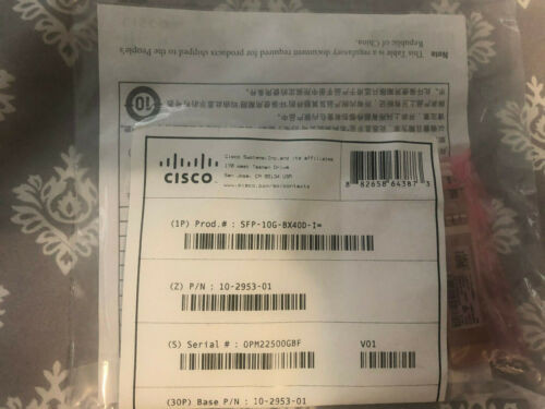 Cisco Sfp-10G-Bx40D-I New Sealed With Hologram