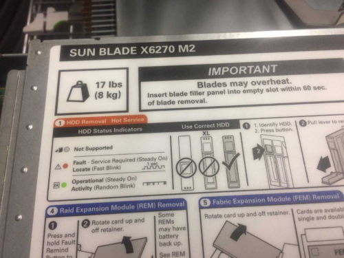 541-4078 541-4078-02 X6270 M2 With 2 X E5620 Procs, 16 X 4Gb 371-4965-01 Memory