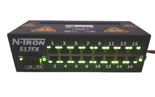 Red Lion N-Tron 517Fx 517Fx-A-Sc 17-Port Ethernet Switch 2Km W/ Port Monitoring