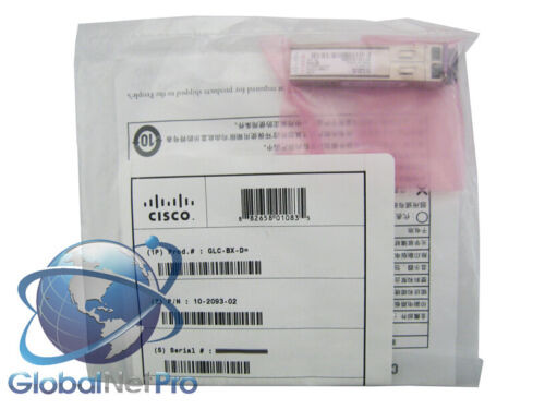 New Sealed Genuine Cisco Glc-Bx-D - 1000Base-Bx Sfp, 1490Nm - Lifetime Warranty