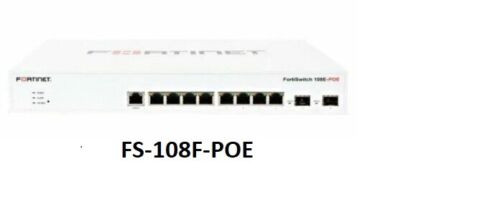 Fortinet Fortiswitch Fs-108F-Poe Switch Network Gigabit Ethernet 8 Port