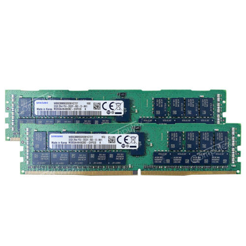 Samsung 64Gb 2X32Gb 2Rx4 Pc4-23400 Ddr4-2933 Reg Ecc Cl21 288P Server Rdimm  Ram