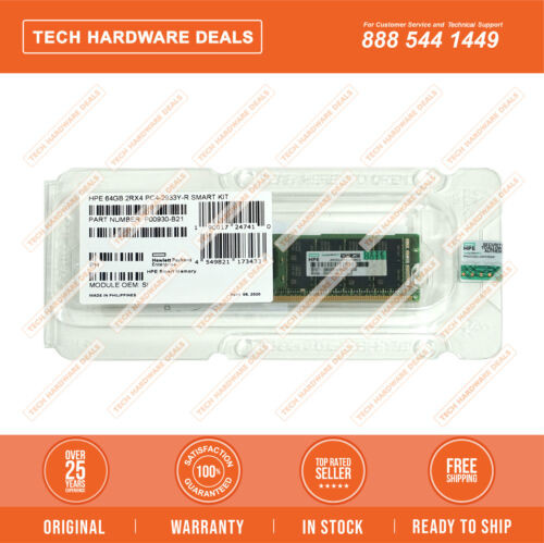 P06192-001  Retail Box Hpe 64Gb (1X64Gb) Dual Rank X4 Ddr4-2933 Cas-21-21-21 Reg