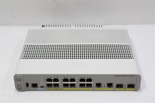 Cisco Catalyst 3560Cx Gigabit Ethernet Switch Ws-C3560Cx-12Pc-S Poe+ 240W Sfp