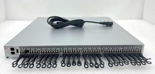 Brocade 6510 Fc Switch 48 Ports Fiber Channel Switch  W/ 47 Sfp X2 Power Cord .)