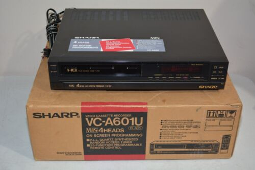 ^ Sharp Video Cassette Recorder Vhs 4 Heads On Screen Programming Vc-A601U