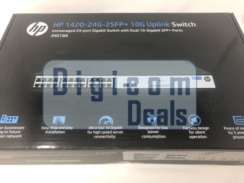 New Retail F/S Jh018A Hpe Officeconnect 1420 24G 2Sfp+ Switch