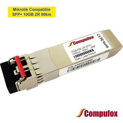 Compatible Sfp+ 10Gbase-Zr, 1550Nm, 80Km, Smf For Mikrotik Ccr1009-7G-1C-1S+