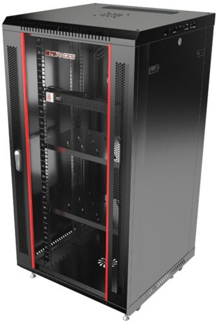 22U Server Cabinet - 24'' (600 Mm) Depth - Sysracks Enclosure - Accessories Free