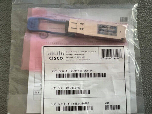 Cisco Qsfp-40G-Lr4-S 40Gbase Original Transceiver Module