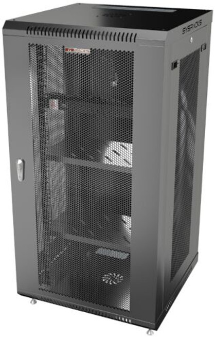 22U Server Rack Cabinet - 24'' (600 Mm) Deep - Sysracks Mesh Vented -Accessories