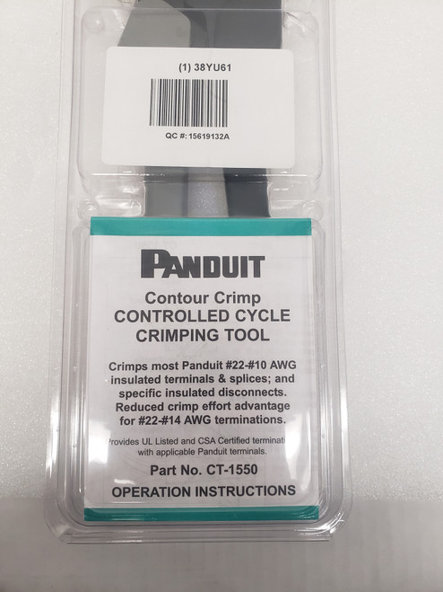 Panduit CT-1550 Contour Crimp Controlled Cycle Tool 22-10