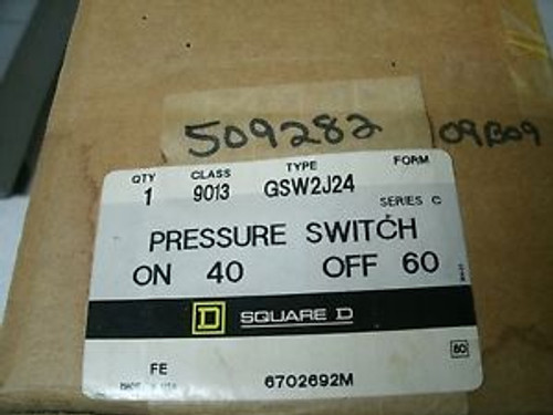 Square D Pressure Switch Class 9013 Gsw2 Gsw2J24 Ser C New