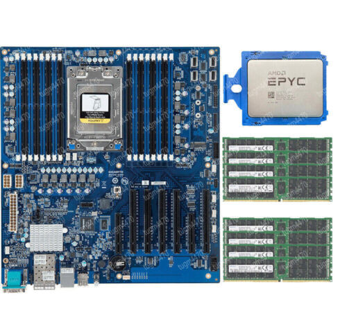 Gigabyte Mz31-Ar0 + Amd Epyc Cpu + 8Gb  4 ~ 32Gb  8 Memory Optional Combination-
