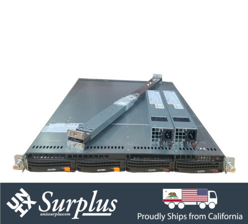 Supermicro 1U Server W/ New 1Tb Nvme Boot Drive Intel Xeon 18 Core 64Gb Ddr4 Ecc