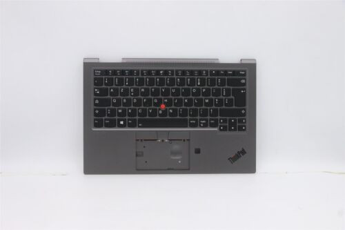 Lenovo Yoga X1 5Th Keyboard Palmrest Top Cover French Grey Backlit 5M10Z37088