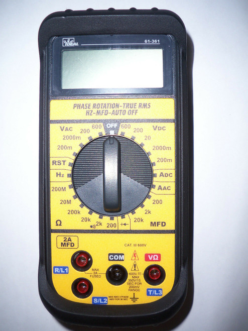 Ideal Test-Pro Contractor-Grade Multimeter 3 Phase Rotation True Rms Capacitance