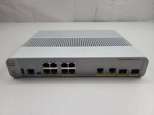 Cisco Ws-C2960Cx-8Pc-L 8 Port Poe 2960Cx Switch With Power Cord