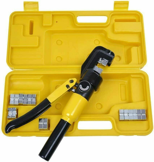 Pack Of 3 10 Ton Hydraulic Crimper Crimping Tool Dies Wire Battery Cable Hose Lug Terminal