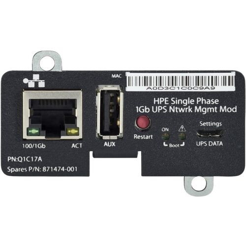 Hpe Single Phase 1Gb Ups Network Management Module For T750/T1000/T1500 G5