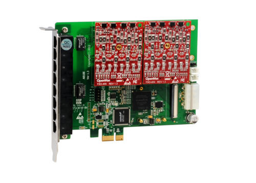 Openvox A810E02 8 Port Analog Pci-E Card Base Board + 0 Fxs400 + 2 Fxo400