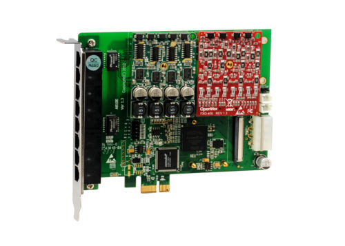 Openvox A810E11 8 Port Analog Pci-E Card Base Board + 1 Fxs400 + 1 Fxo400
