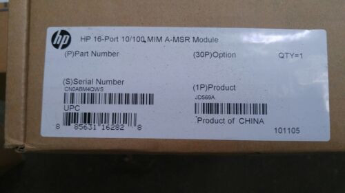 Jd569A -Hp Msr 16-Port 10/100 Mim Module New