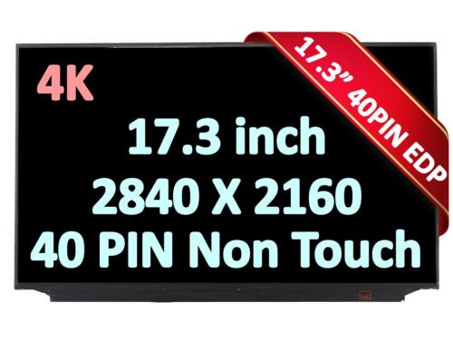 4K 17.3"Uhd Ips Laptop Led Lcd Screen Auo B173Zan03.5 Non-Touch 40Pin Edp