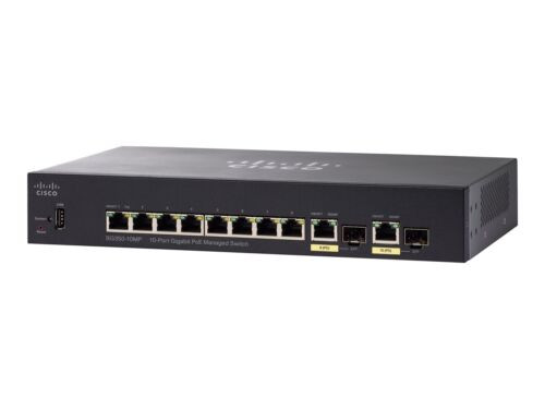 Cisco Sg350-10Mp-K9-Au Switch - 10-Port - L3 - Managed