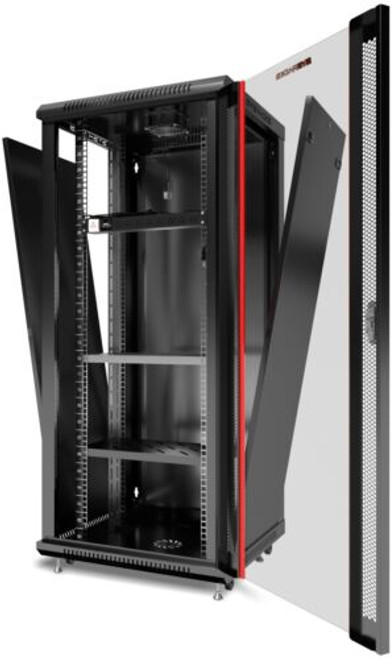 27U Server Rack Cabinet Enclosure Pdu Shelves Feet (24"W X24"D X51"H)