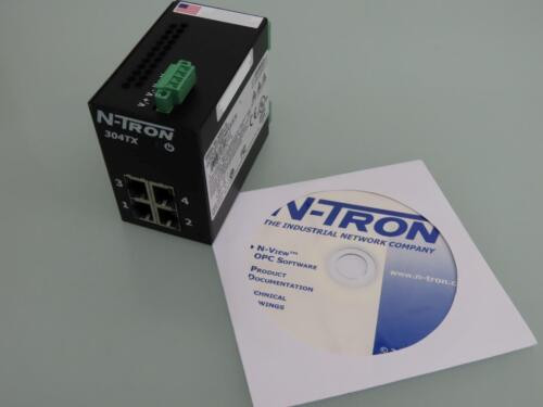 304Tx - N-Tron 4 Port 10/100Basetx Industrial Ethernet Switch, Din-Rail