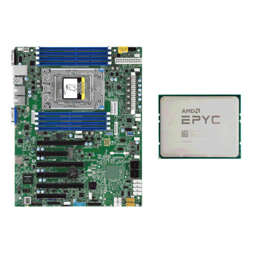 1X Supermicro H11Ssl-I Motherboard W/ Amd Epyc 7401P Cpu 24 Core 2Ghz To 3.0Ghz-