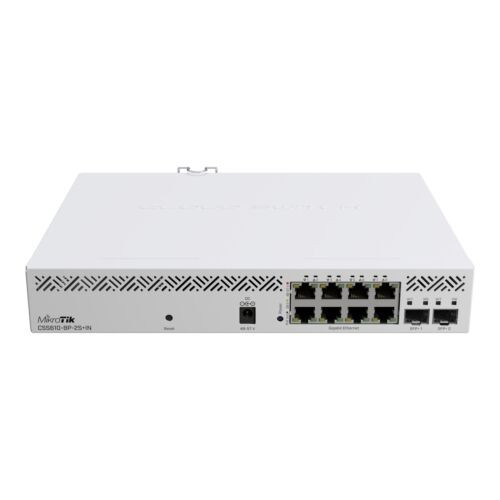 Mikrotik Switch, Cloud Smart Css610-8P-2S+In, 8X Gigabit Rj45 Poe At/Af Ports, 2