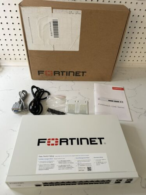 Fortinet Fs-124E 24 Port L2 24Xge Rack Mountable Rj45 Pt Switch Used