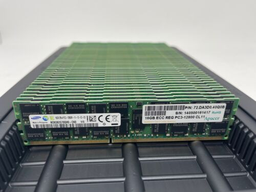 Lot 50X 16Gb M393B2G70Qh0-Ck0 Apacer Samsung 2Rx4 Pc3-12800R Ddr3 Server Memory