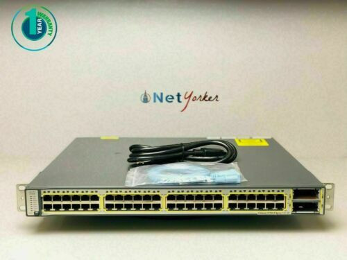 Cisco Ws-C3750E-48Pd-E 48 Port Poe 3750E Gigabit Switch - Same Day Shipping