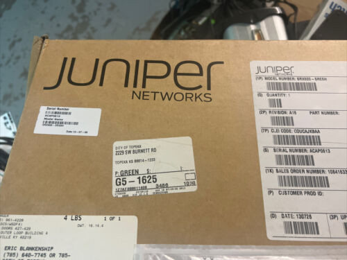 Juniper Srx600-Sre6H 2Gb Flash 2Gb Dram Services And Routing Engine 6 1Yrwty New