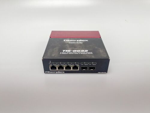 Used Fiberplex Tis-8632 6 Port 10/100/1000 Ethernet Switch