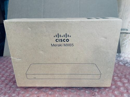 Cisco Meraki Mx65-Hw Cloud Managed Security Appliance Unclaimed