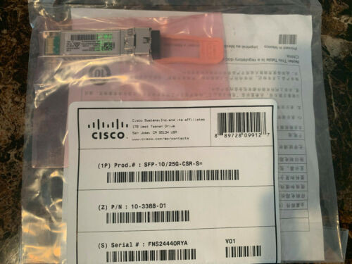 Cisco Genuine Sfp-10/25G-Csr-S New Sealed With Hologram