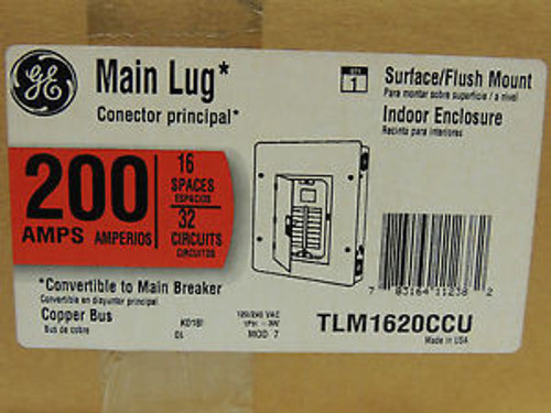 GE Distribution TLM1620CCU Indoor Type 1 Load Center 200 Amp, 120/240 Volts, 32