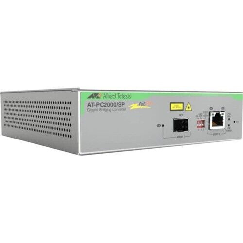 Allied Telesis Poe+ To Sfp Switching Media Converter