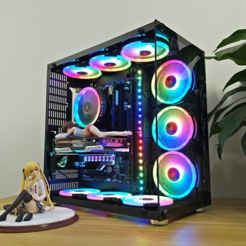 417243427Mm Gaming Computer Pc Gamer Case Full-Side Transparent Tempered Glass